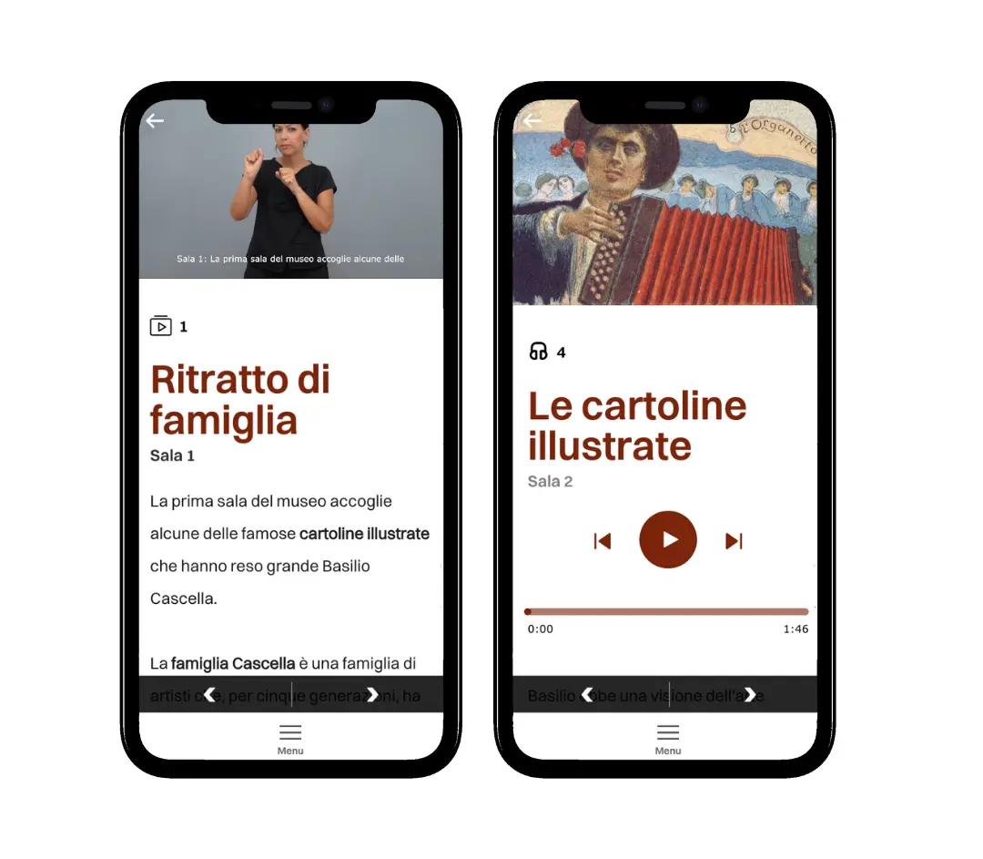 app multimediale per visitatori in museo museo cascella pescara